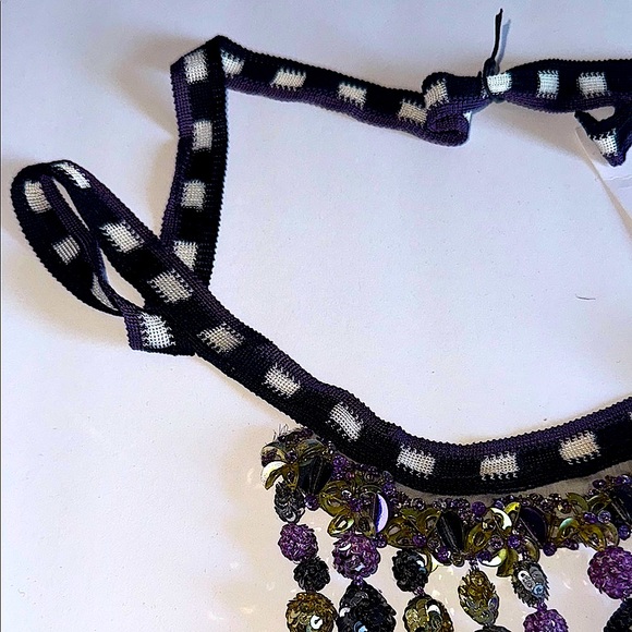 Stunning Missoni Purple and Gold Dangle Necklace - Picture 9 of 11